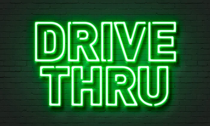 Image of Drive thru neon sign