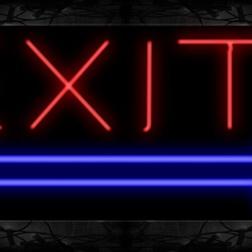 Exit With Arrow Sign Logo Neon Sign