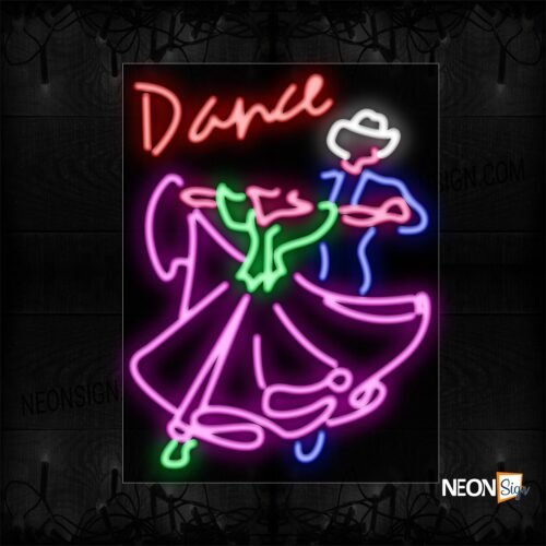 Dance With Image Of Couple Neon Sign
