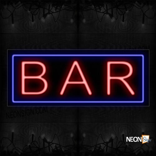 Bar All Caps With Blue Box Traditional Neon