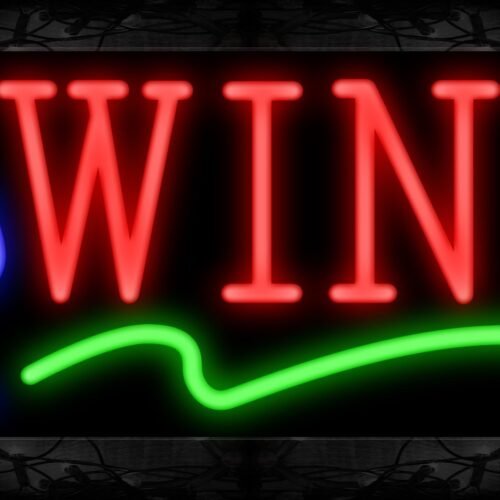 Wine With Bottle And Glass Logo Neon Sign