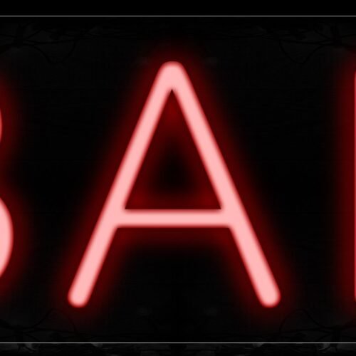 Bar In Red Neon Sign
