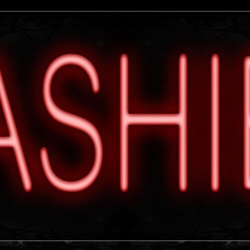 Cashier In Red Neon Sign