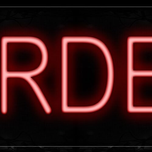 Order All Caps Simple Text Traditional Neon