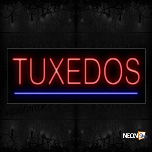 Tuxedos In Red With Blue Line