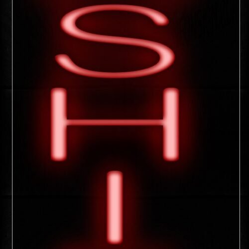 Cashier On All Simple Caps And Vertical Orientation Traditional Neon