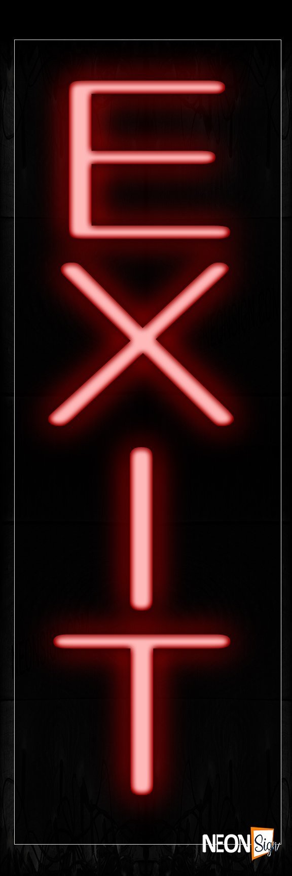 Exit In Red (Vertical) Neon Sign