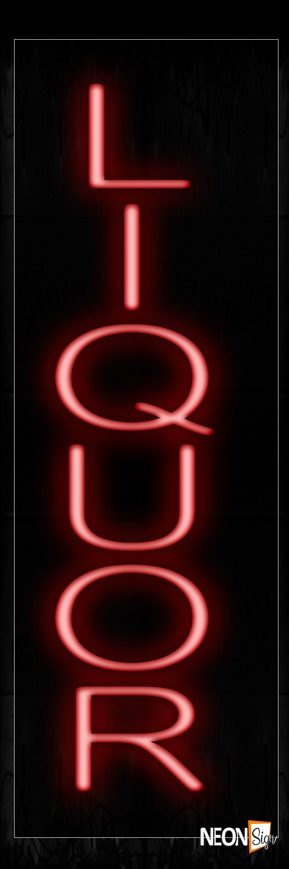 Liquor In Red (Vertical) Neon Sign