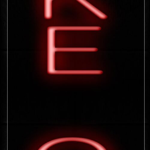 Take Out Vertical Super Simple Text Traditional Neon