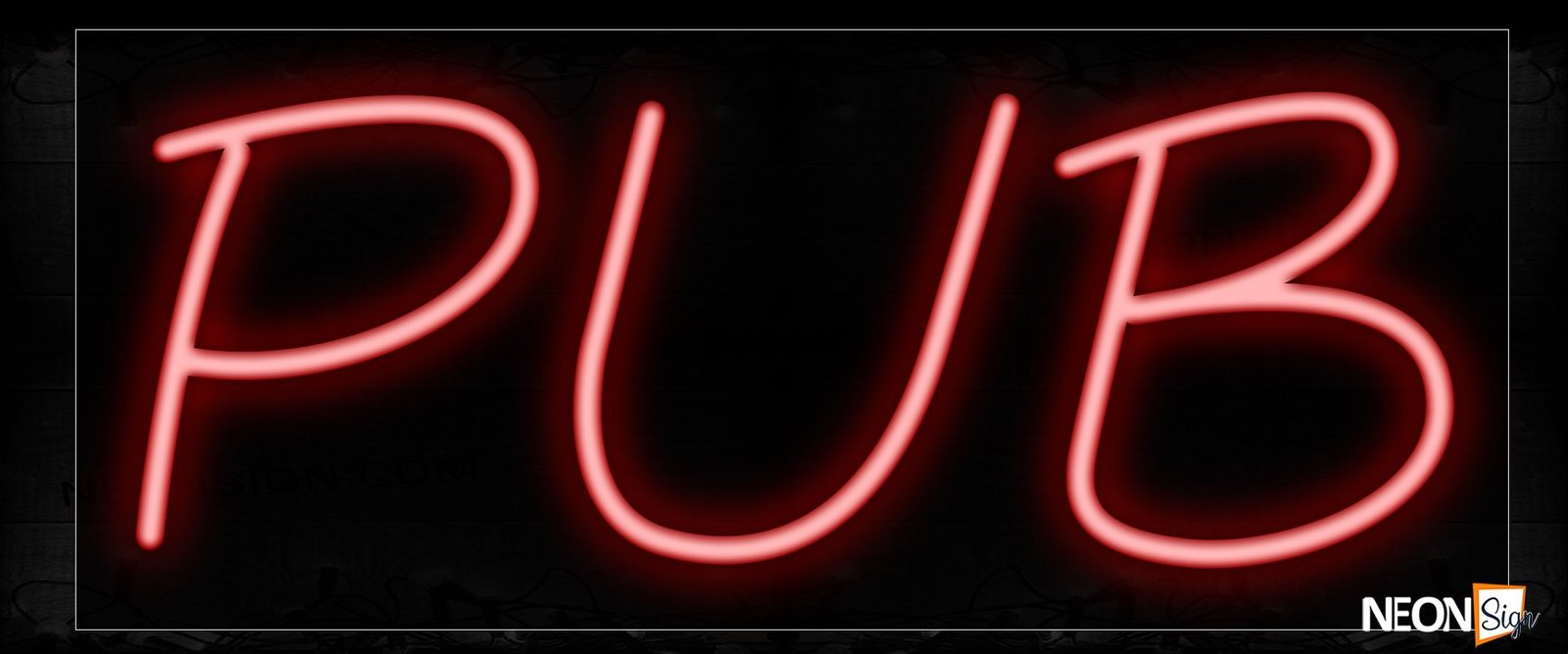 Pub With Border Led Bulb Sign