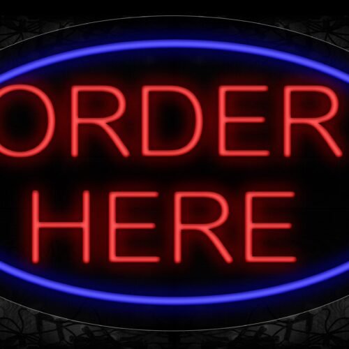 Red Order Here Traditional Neon