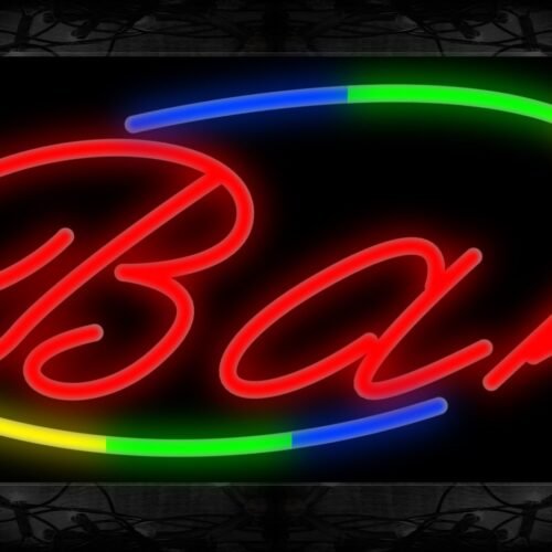 Bar With Arc Border Neon Sign