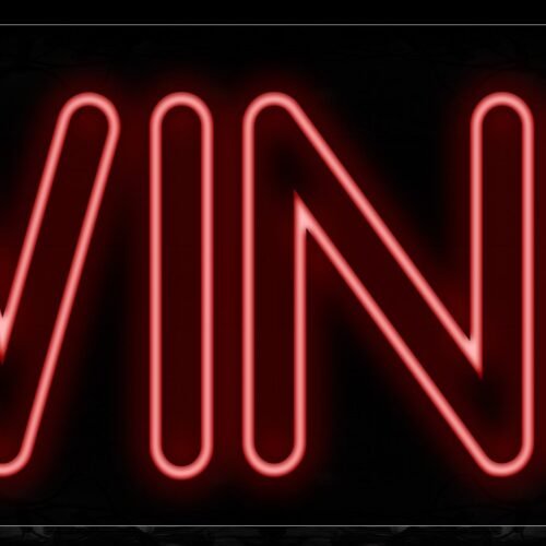 Double Stroke Wine In Red Neon Sign