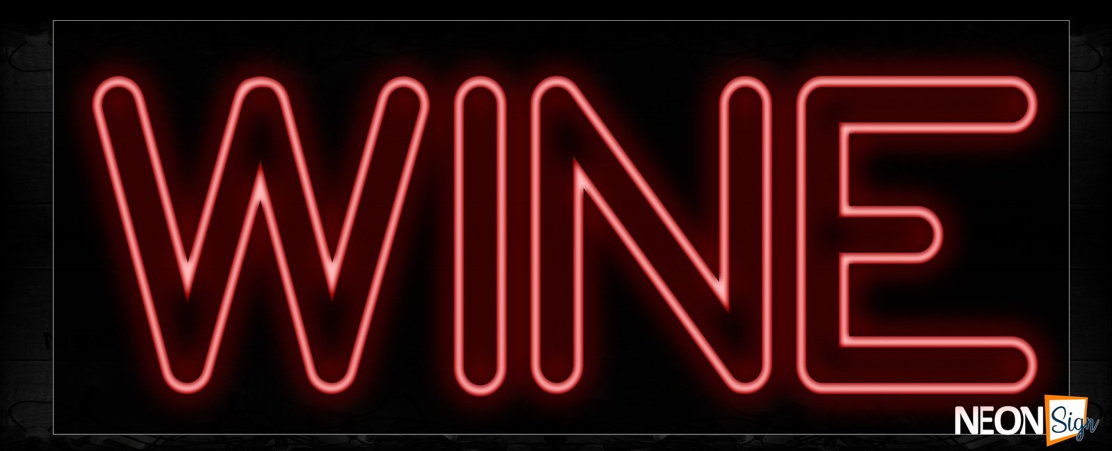 Double Stroke Wine In Red Neon Sign
