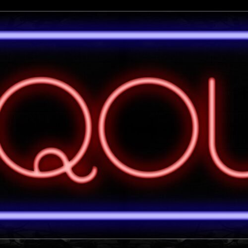 Liquor With Border Neon Sign