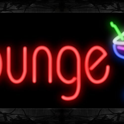 Lounge With Martini Logo Neon Sign