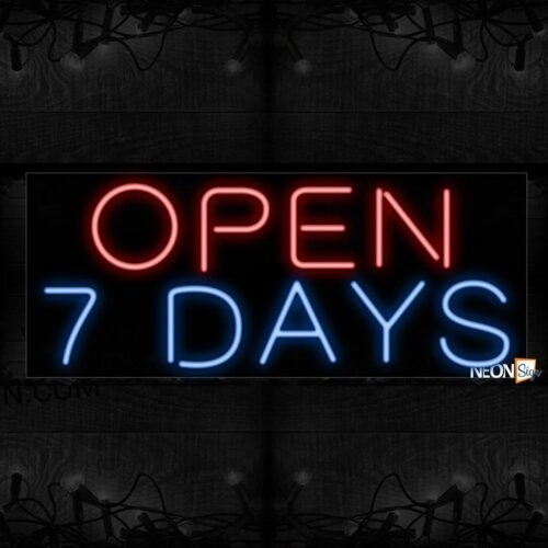 Open 7 Days Neon Sign