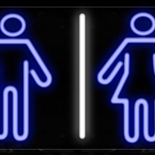 Restrooms With Man Woman Sign Neon Sign