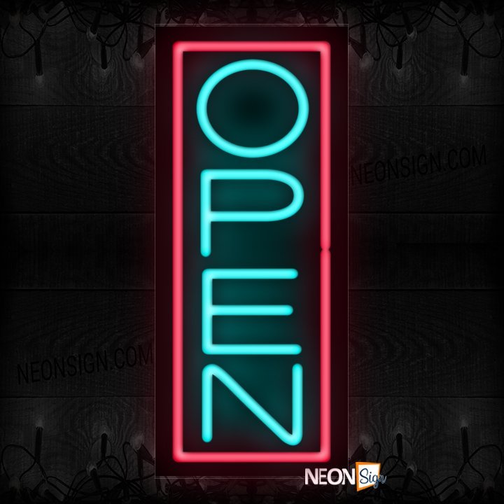 Vertical Neon Open Sign