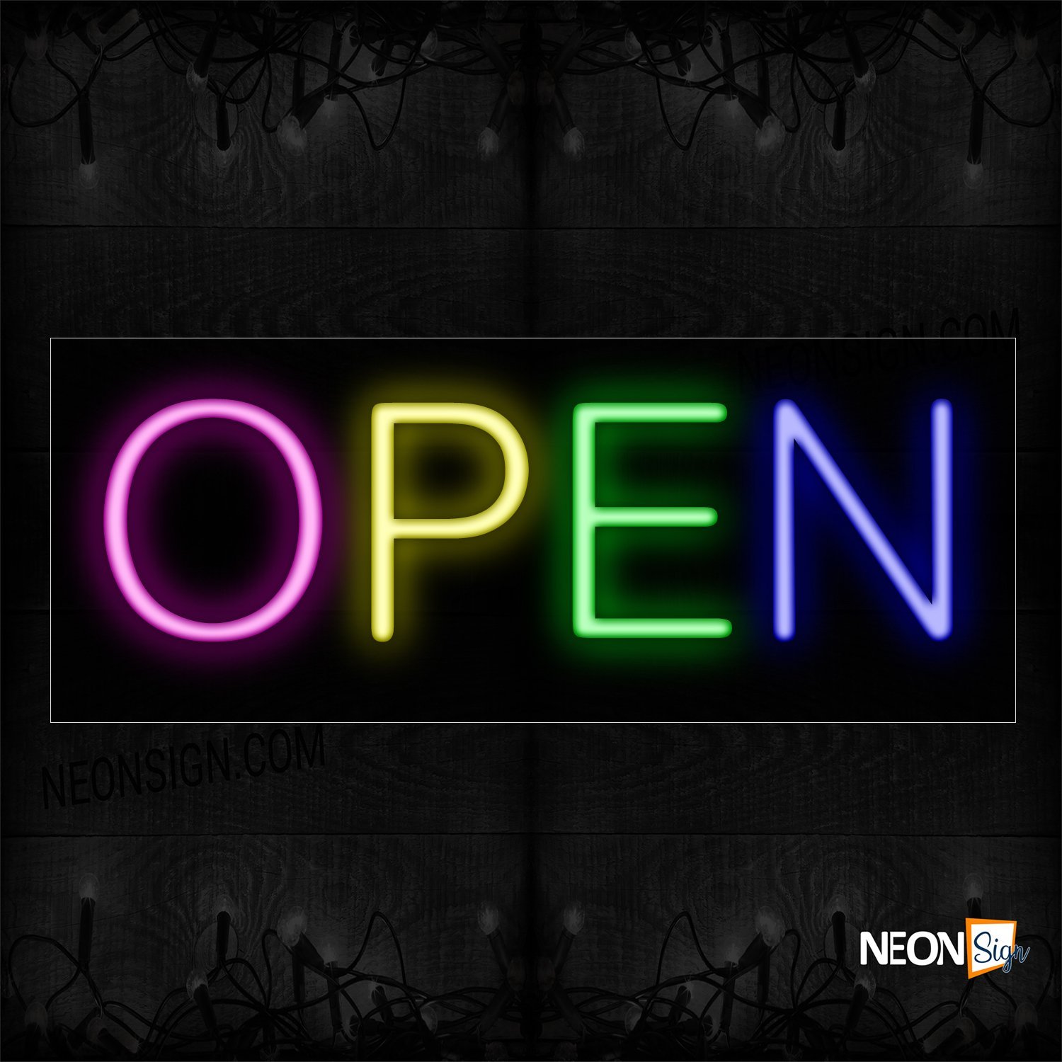 Multi-Color Neon Open Sign