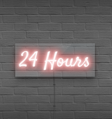 24 Hours Neon Signs