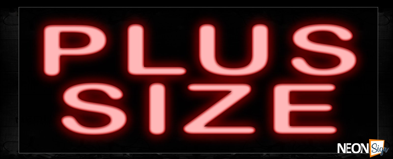 Image of 10610 Plus Size Neon Sign_13x32 Black Backing