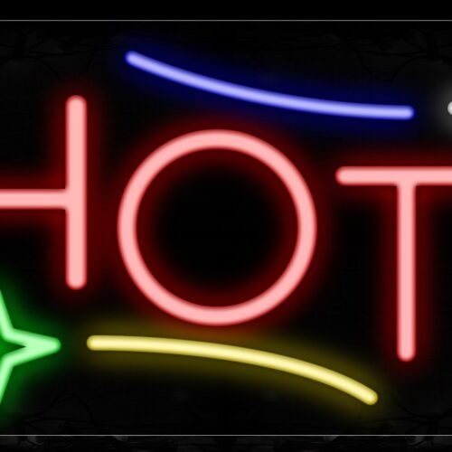 Image of 10870 Photo In Red And Logo Neon Signs_13x27 Black Backing