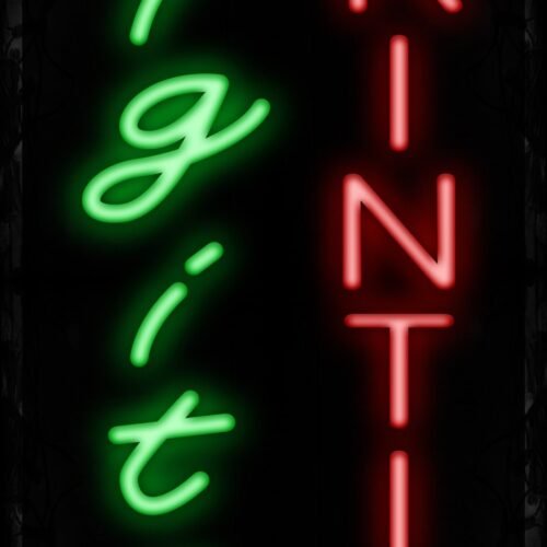 Image of 11021 Digital Printing (Vertical) Neon Sign_32 x12 Black Backing