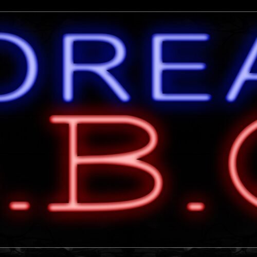 Image of 11432 Korean B.B.Q Neon Sign_13x32 Black Backing