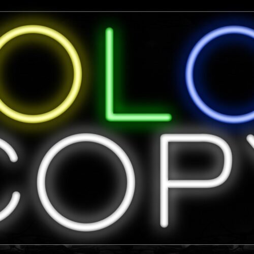 Image of 12044 Color Copy Neon Sign_13x32 Black Backing