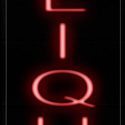 Image of 12432 E-Liquid Super Simple Vertical Text Traditional Neon_8x29 Black Backing