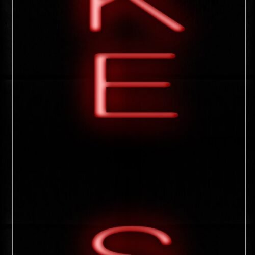 Image of 12463 Smoke Shop In Red (Vertical)_8x24 Black Backing