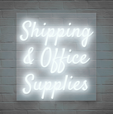 Shipping & Office Supplies Neon Signs