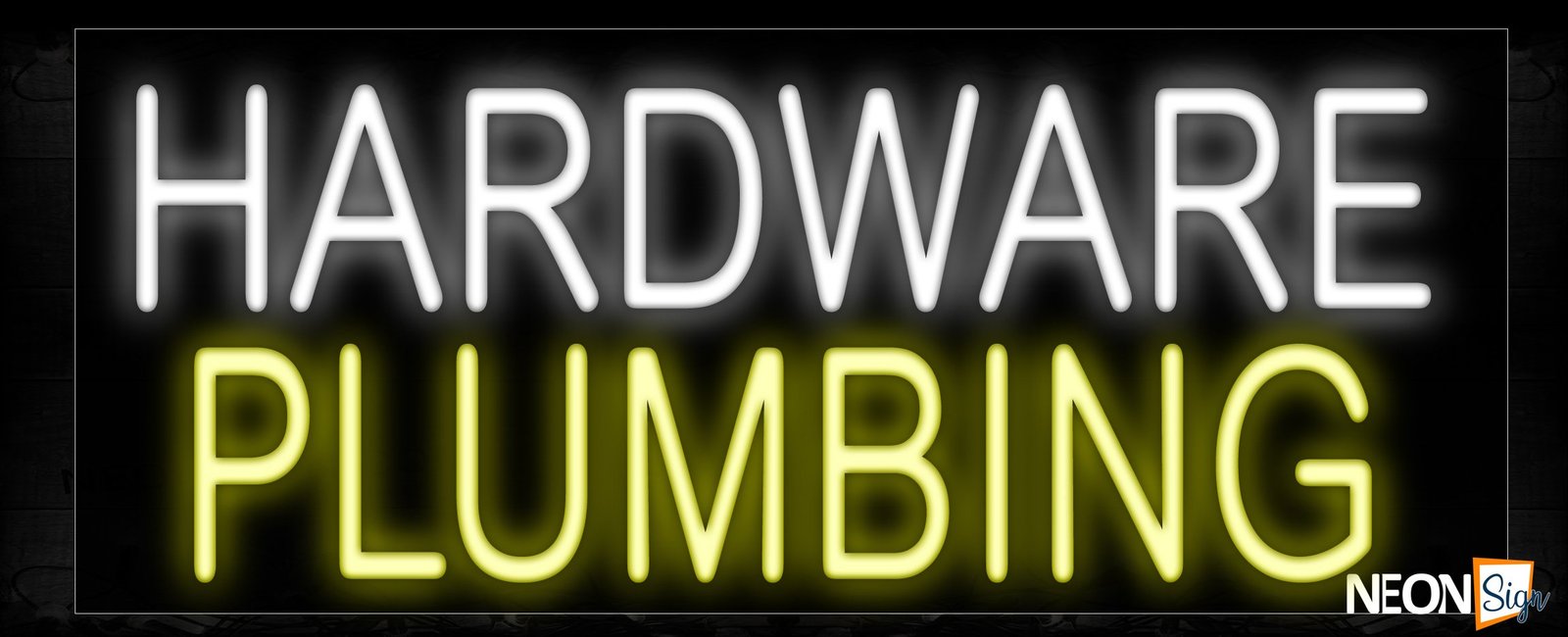 Image of 10075 Hardware Plumbing Neon Sign_13x32 Black Backing