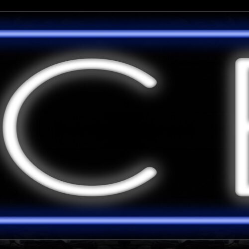 Image of 10254 Ice with border Neon Sign_13x32 Black Backing