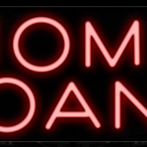 Image of 10561 Home Loans Neon Sign_13x32 Black Backing