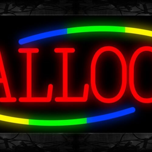Image of 10736 Balloon with curve line Neon Sign 13x32 Black Backing