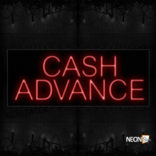 Image of 11180 Cash Advance Neon Sign_13x32 Black Backing