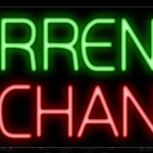 Image of 11187 Currency Exchance 2 Liner And All Caps Traditional Neon_13x32 Black Backing