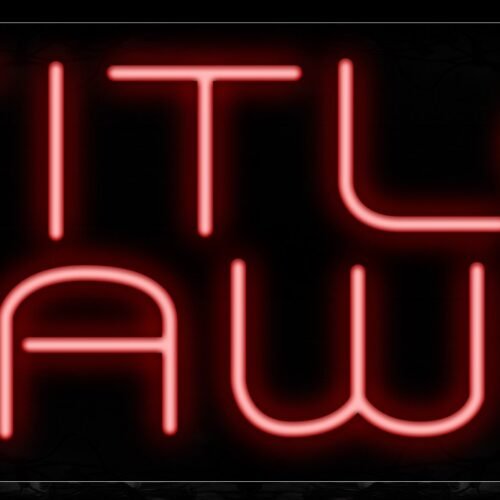 Image of 11226 Title pawn border neon sign_13x32 Black Backing