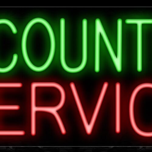 Image of 11345 Accounting Service Neon Sign_13x32 Black Backing
