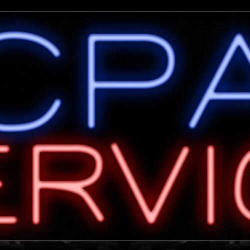 Image of 11376 CPA Service Neon Sign_13x32 Black Backing