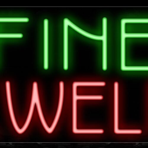 Image of 11399 Fine Jewelry Neon Sign_13x32 Black Backing