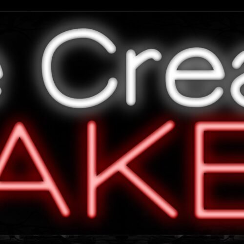 Image of 11430 Ice Cream Cakes Neon Sign_13x32 Black Backing
