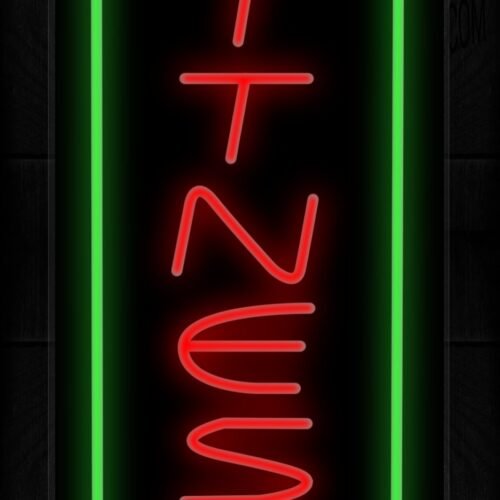 Image of 11557 Fitness Neon Sign 13x32 Black Backing