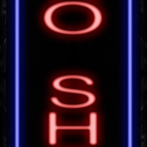 Image of 11613 Pro Shop with vertical line Neon Signs_32 x12 Black Backing