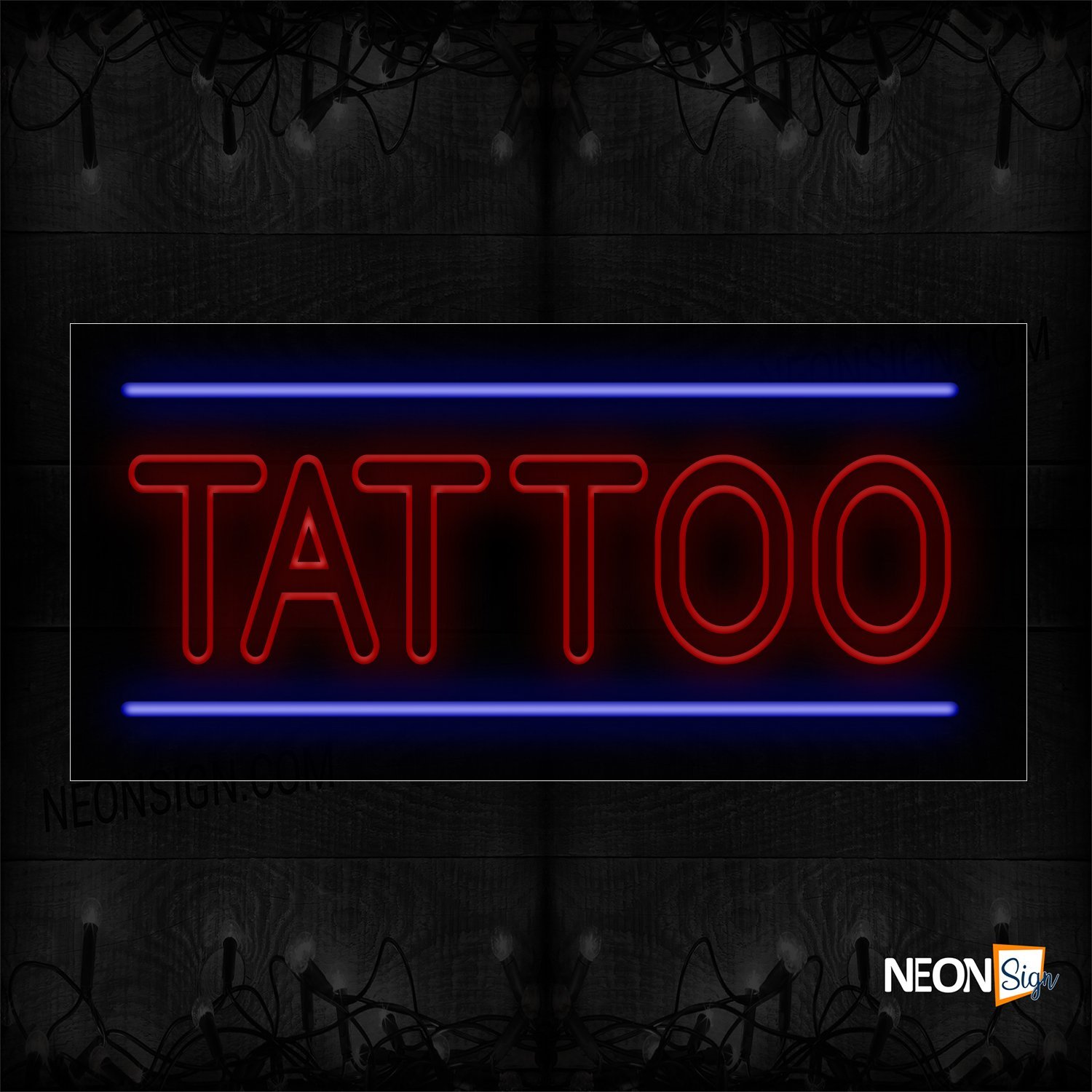 Image of 11790 Title Loans Neon Sign_20x37 Black Backing