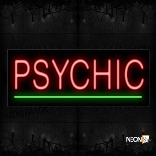 Image of 12142 Open Palm Reader With Border Neon Sign_10x24 Black Backing