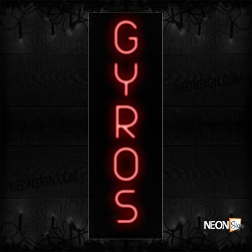 Image of 12346 Gyros Neon Sign_8x24 Black Backing