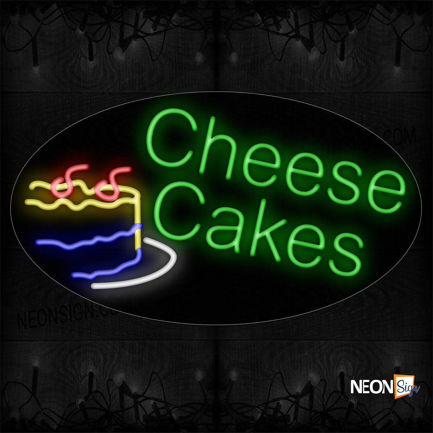 Image of 14432 Lighting With Ceiling Fan Neon Sign_17x30 Contoured Black Backing